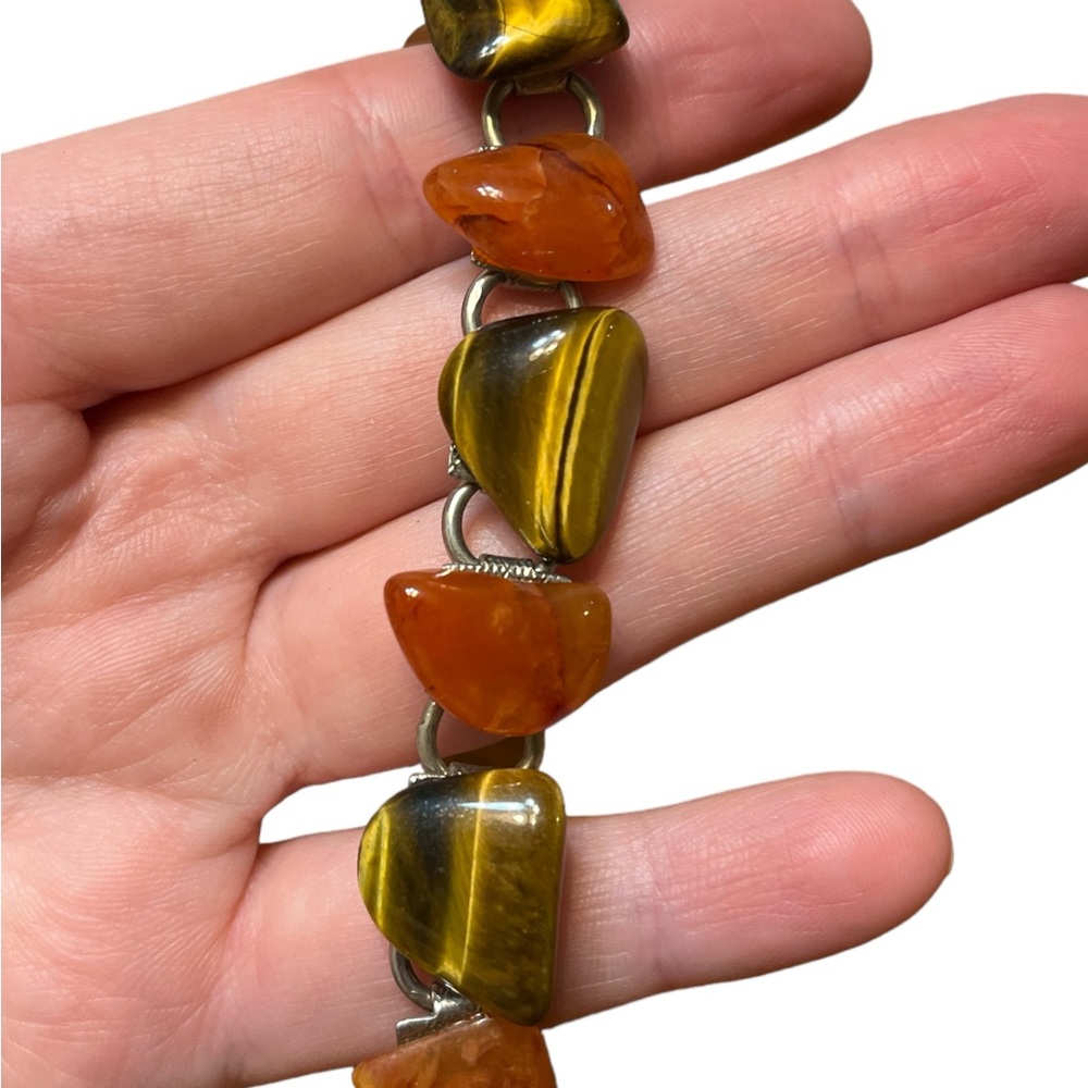 Estate Semi Precious Stone Bracelet - Picture 2 of 3